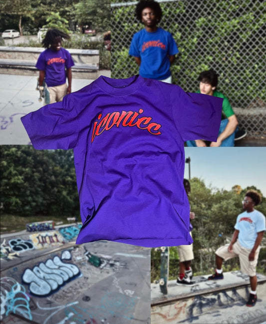 “Iconicc Arch Logo” Purple Tees